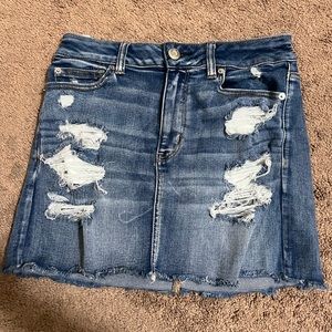 aeo jean skirt!!